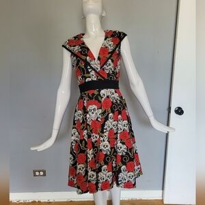 Banned Apparel Skull And Roses Dress, VGUC, Approximate Size S
